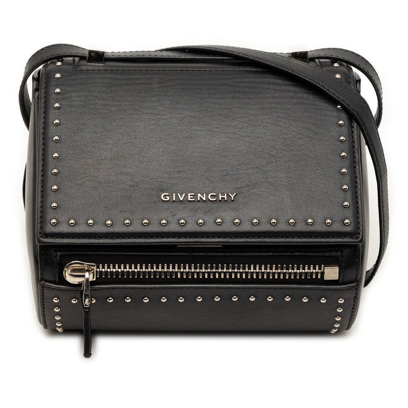 Mini Studded Goatskin Pandora Box Crossbody