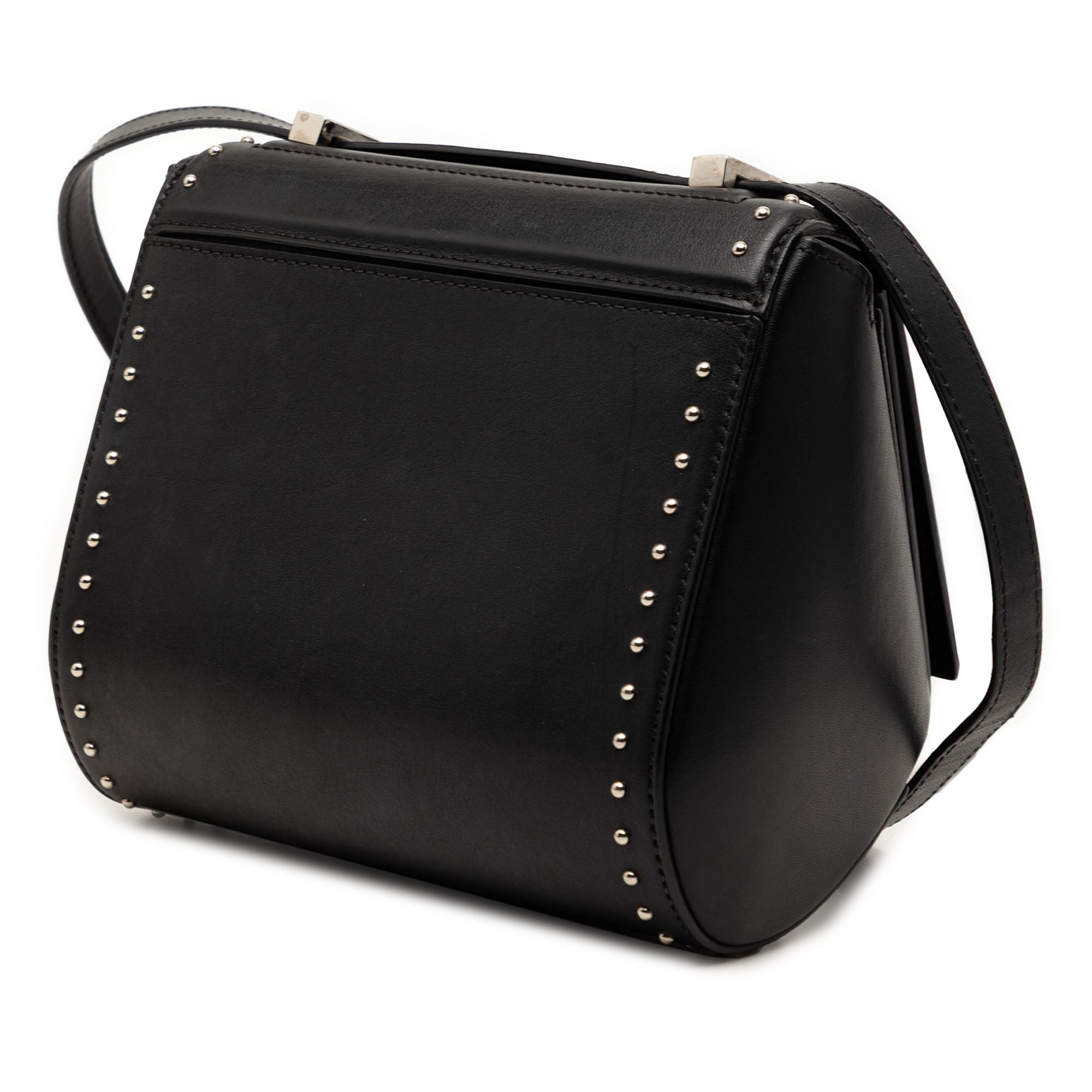 Mini Studded Goatskin Pandora Box Crossbody - Image 2