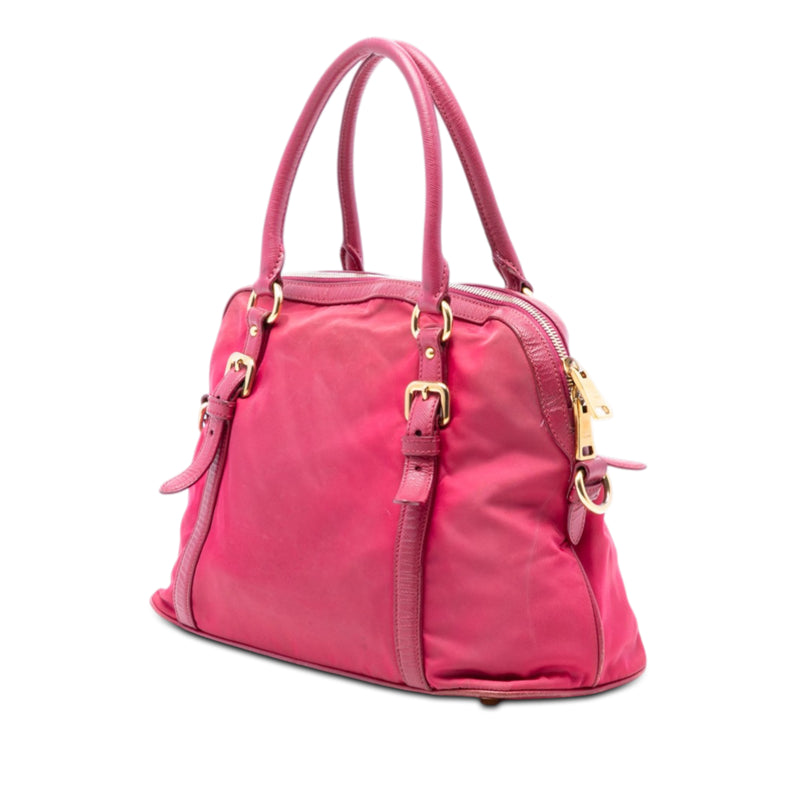 Saffiano Trimmed Tessuto Dome Satchel - Image 2