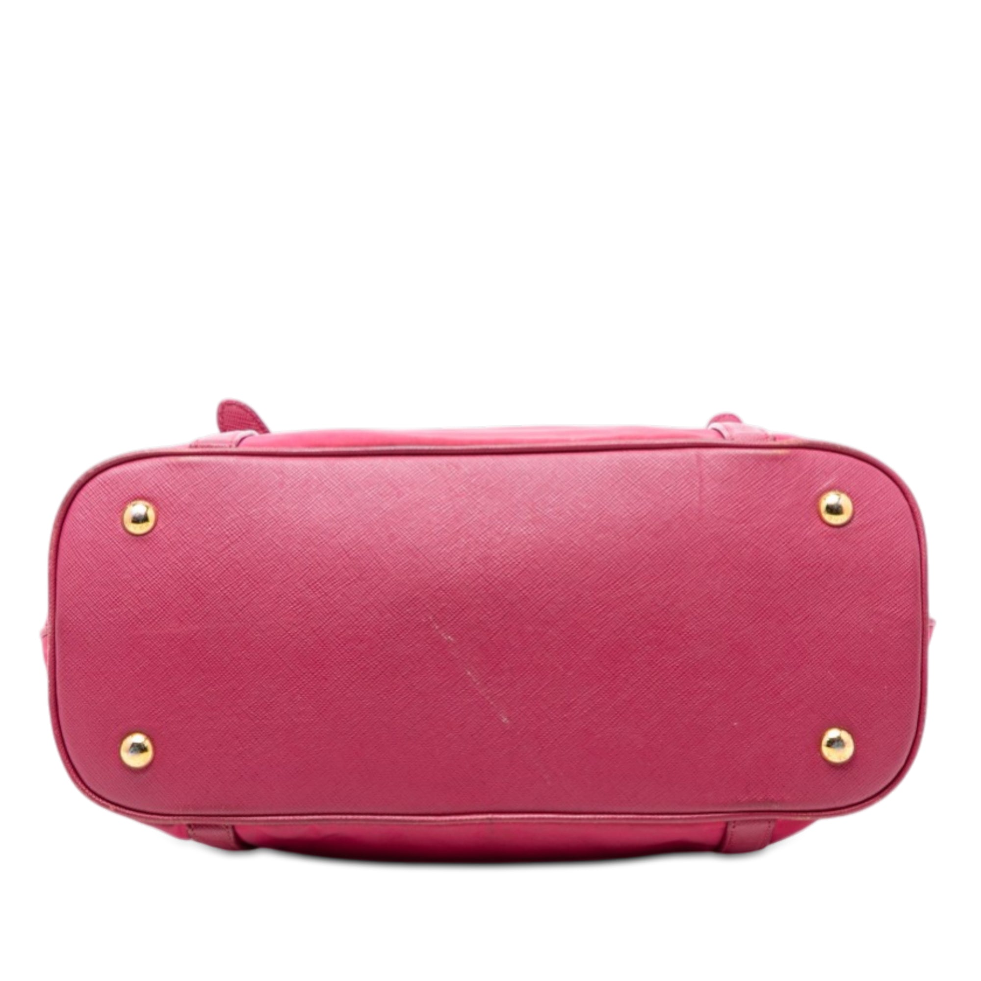 Saffiano Trimmed Tessuto Dome Satchel - Image 3