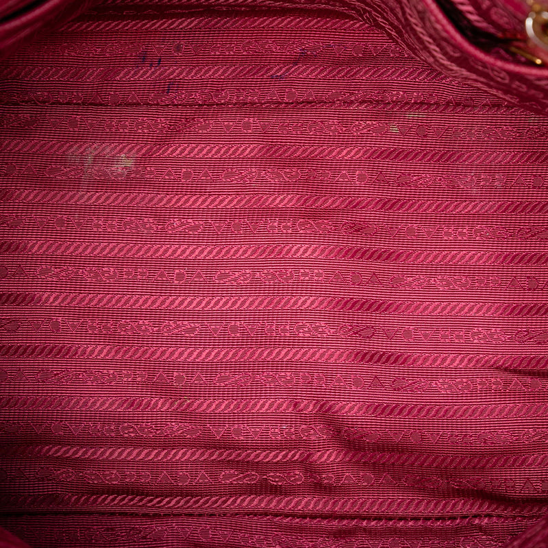 Saffiano Trimmed Tessuto Dome Satchel - Image 4