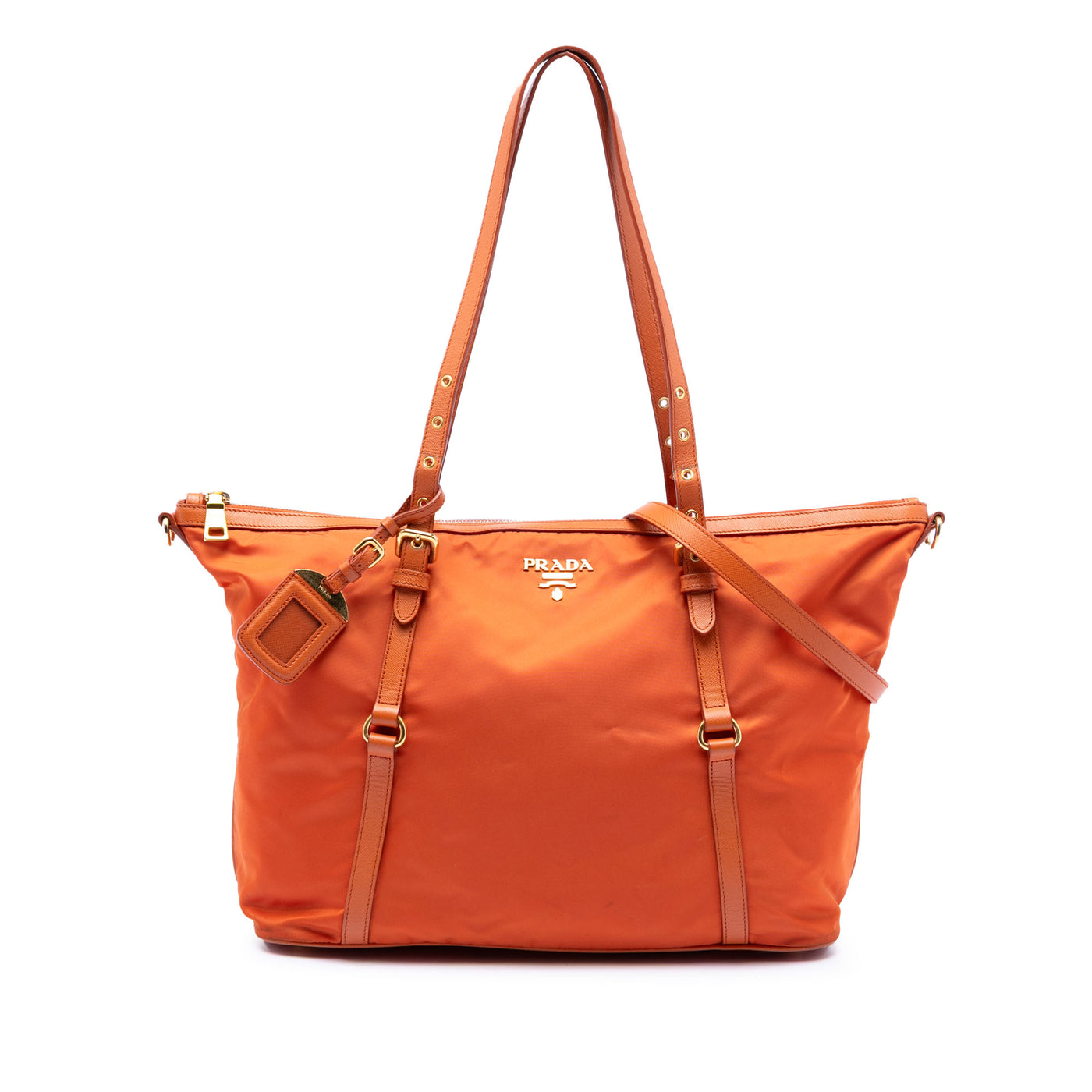 Saffiano Trimmed Tessuto Satchel - Image 1