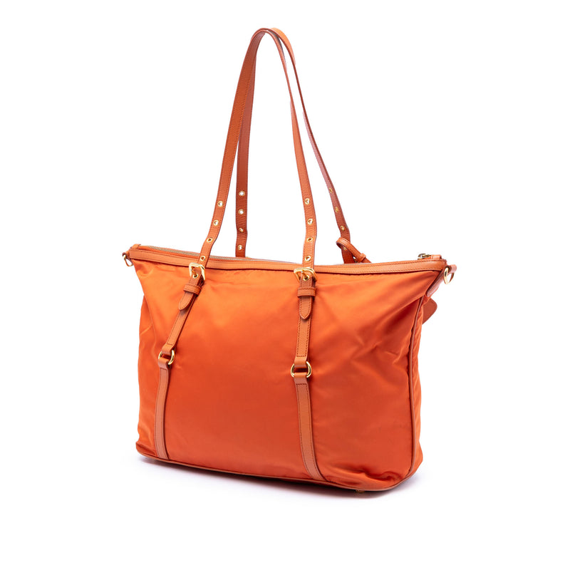 Saffiano Trimmed Tessuto Satchel - Image 2