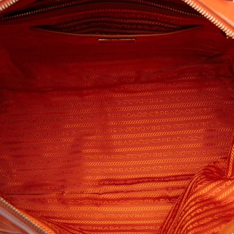 Saffiano Trimmed Tessuto Satchel - Image 4