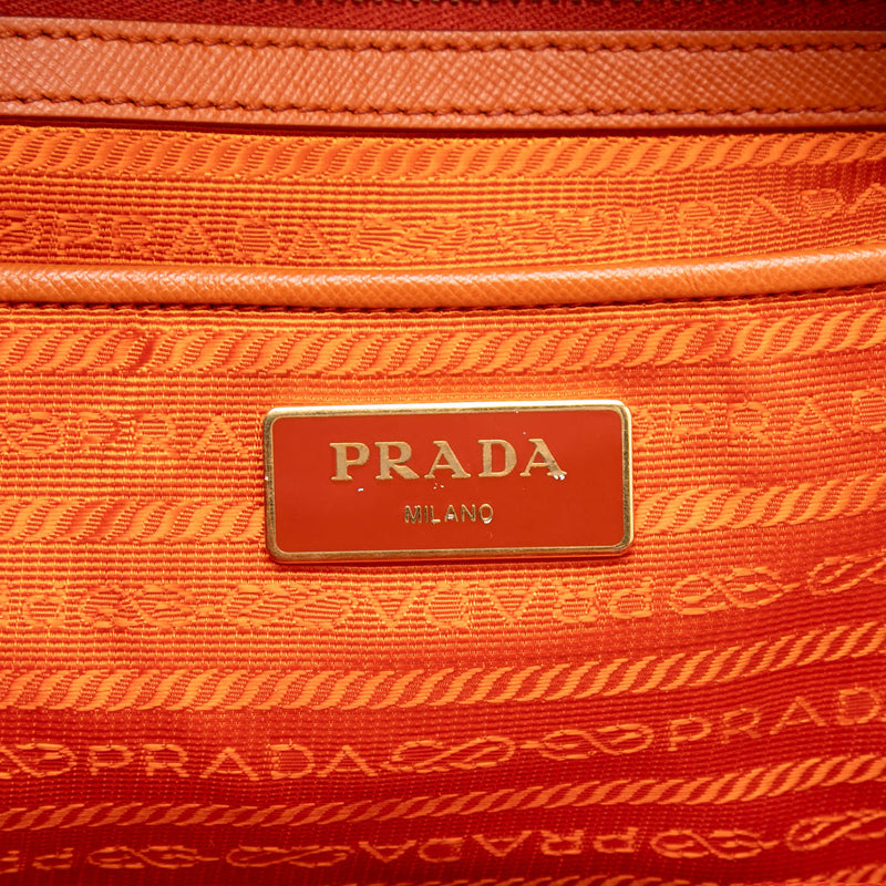 Saffiano Trimmed Tessuto Satchel - Image 5