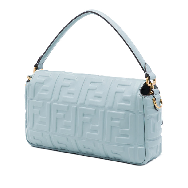 Zucca Embossed Leather Baguette Satchel - Image 2