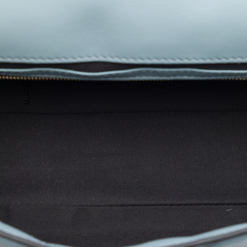 Zucca Embossed Leather Baguette Satchel - Image 4