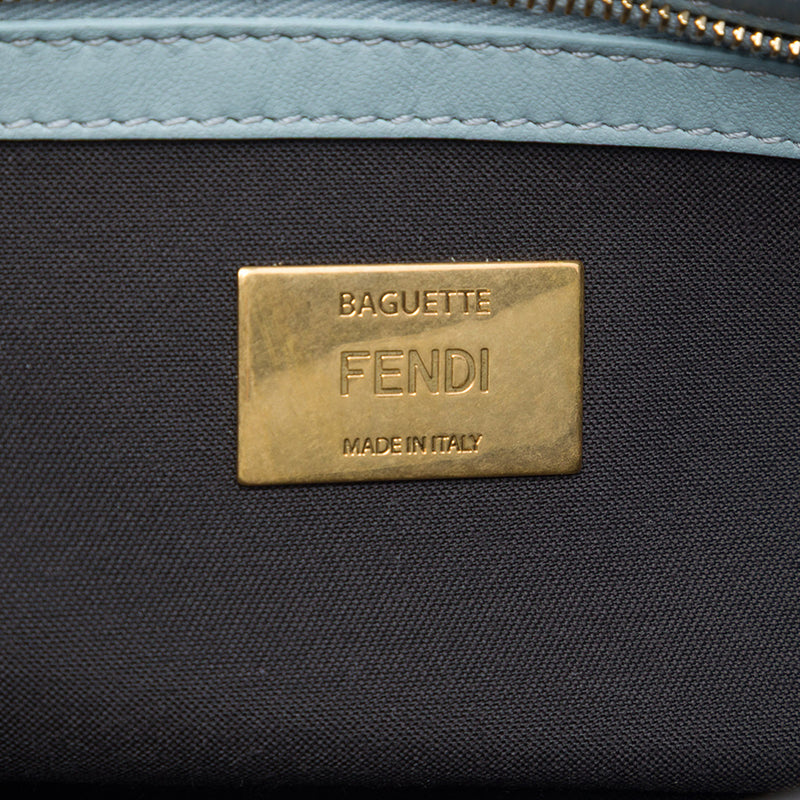 Zucca Embossed Leather Baguette Satchel - Image 5