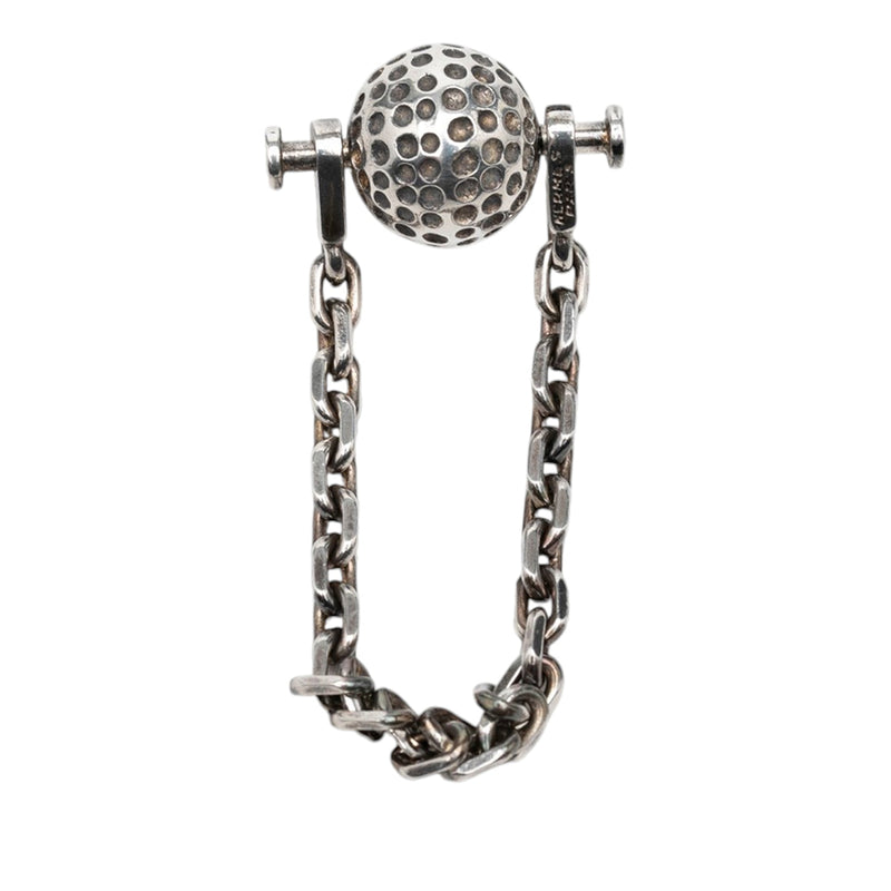 Sterling Silver Golf Ball Key Chain - Image 2
