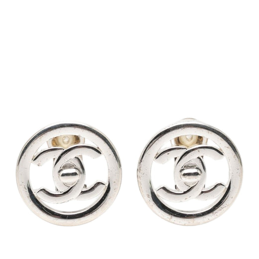 CC Brass Turnlock Round Clip On Earrings - Image 1