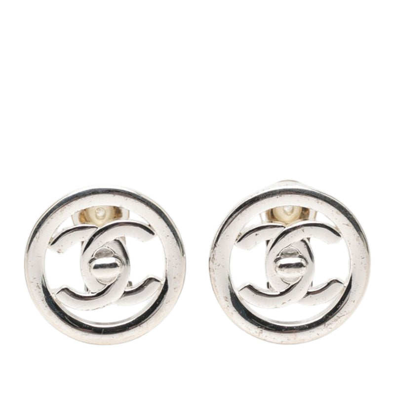 CC Brass Turnlock Round Clip On Earrings