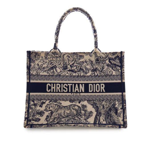 Medium Canvas Embroidered Dioriviera Toile De Jouy Book Tote - Image 1