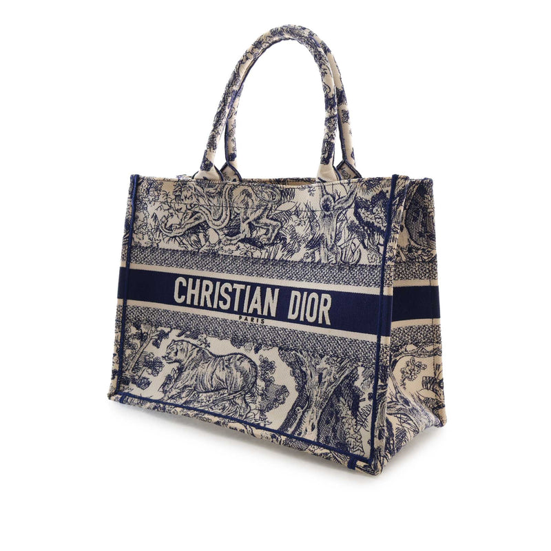 Medium Canvas Embroidered Dioriviera Toile De Jouy Book Tote - Image 2