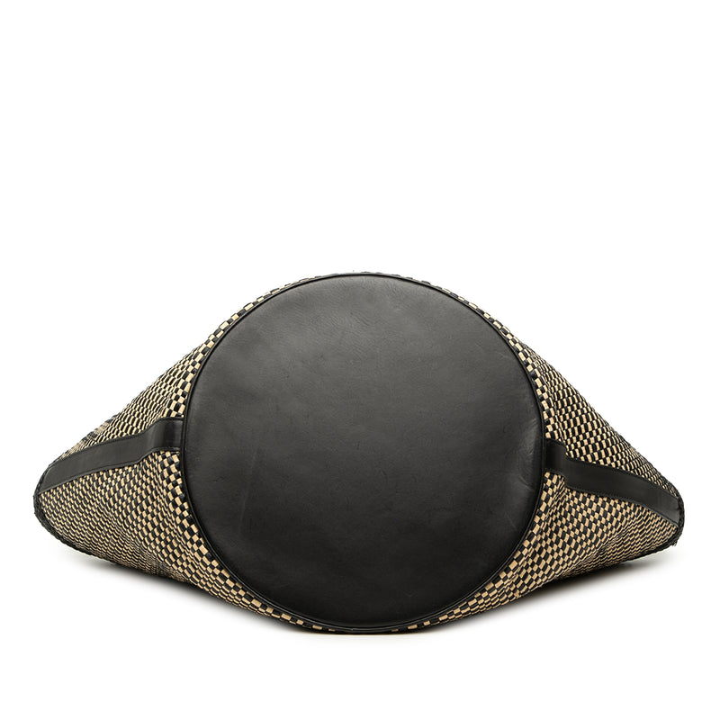 Medium Raffia Panier Basket Shopper Tote - Image 3