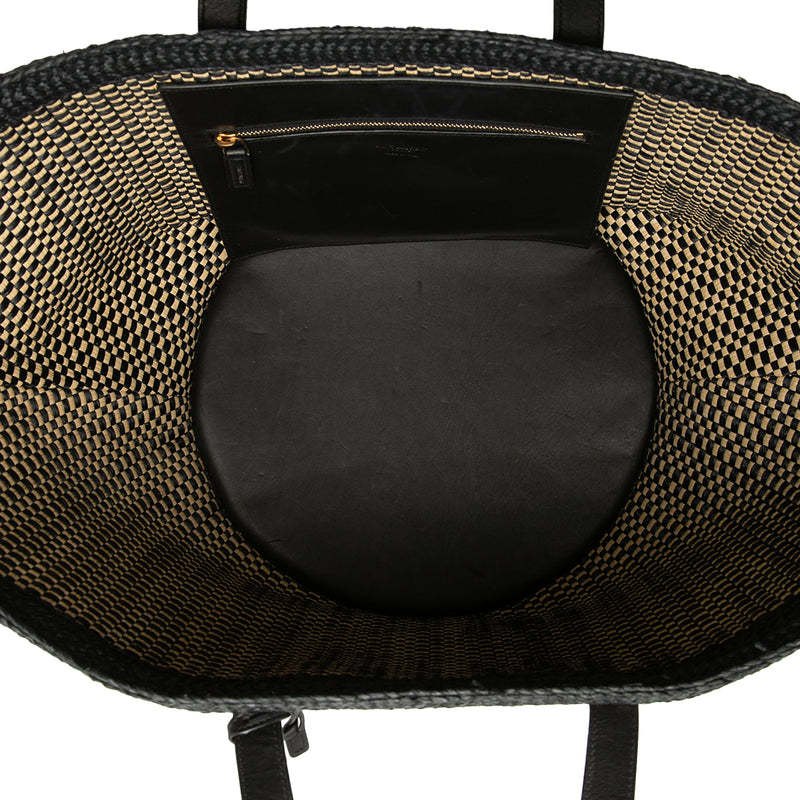 Medium Raffia Panier Basket Shopper Tote - Image 4