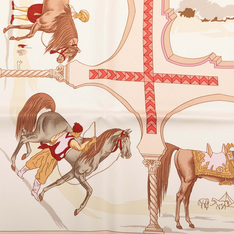Chevaux Arabes Silk Scarf 90 - Image 5