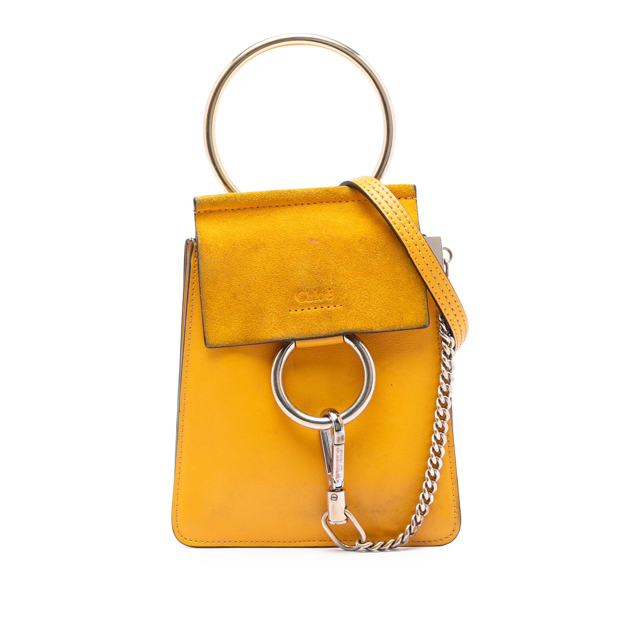 Mini Calfskin and Suede Faye Bracelet Bag - Image 1