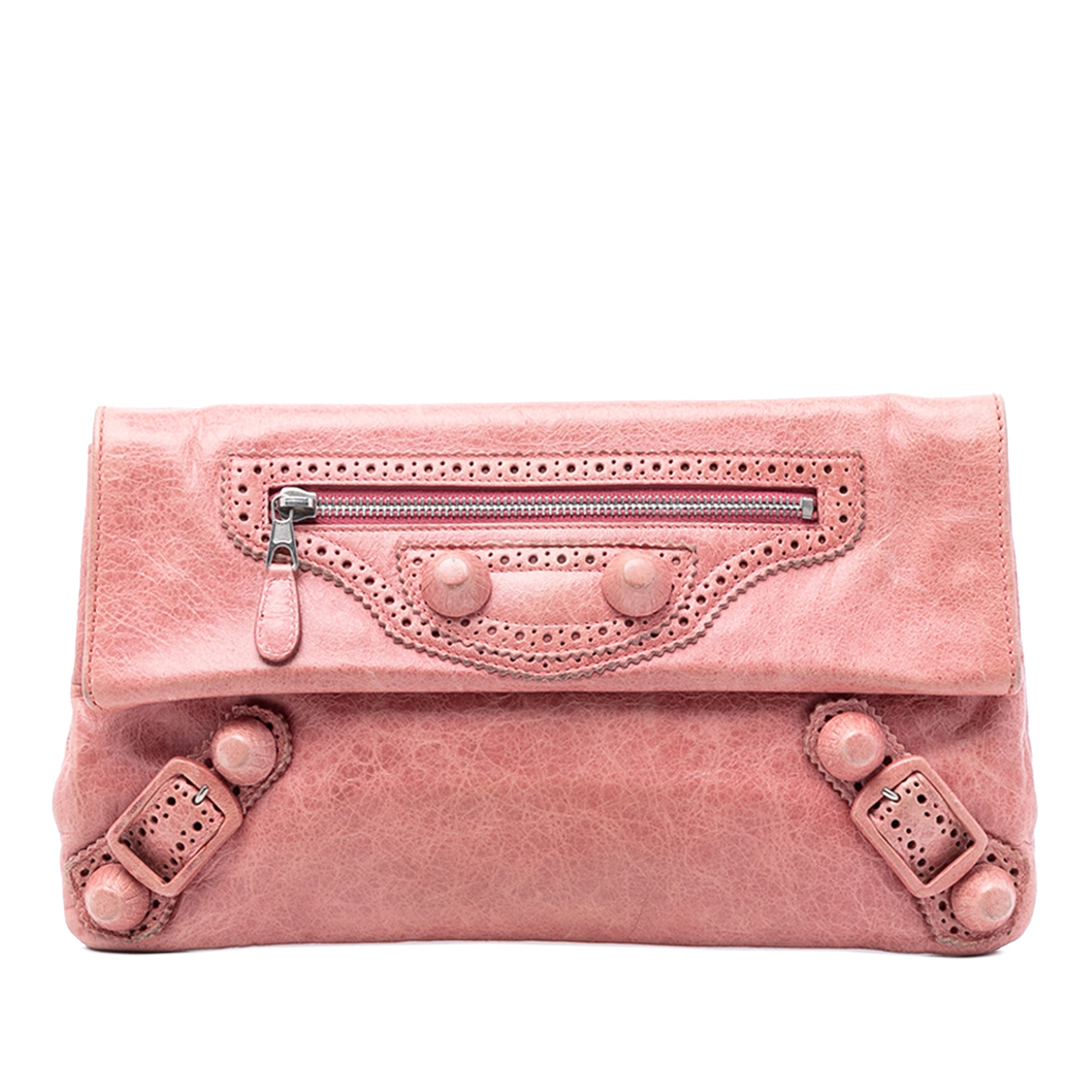 Lambskin Motocross Giant 21 Brogues Envelope Clutch - Image 1