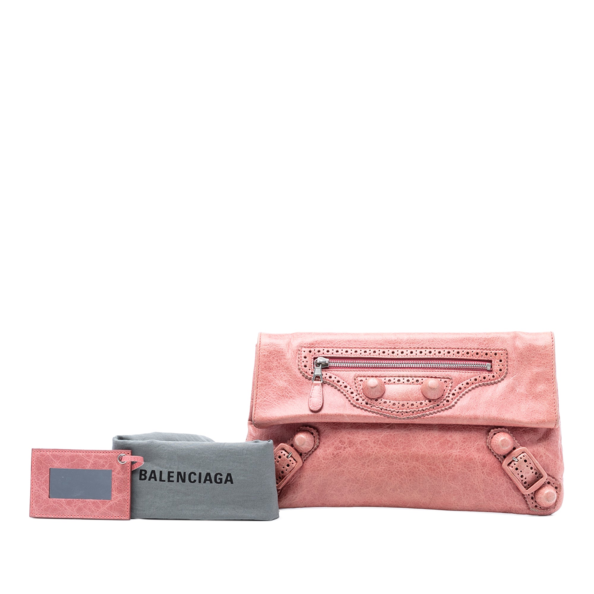 Lambskin Motocross Giant 21 Brogues Envelope Clutch - Image 8