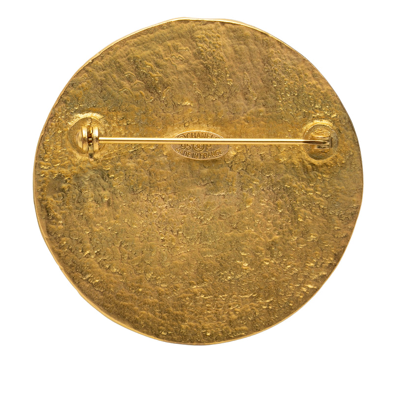 CC Gold Plated Round Brooch - Image 2