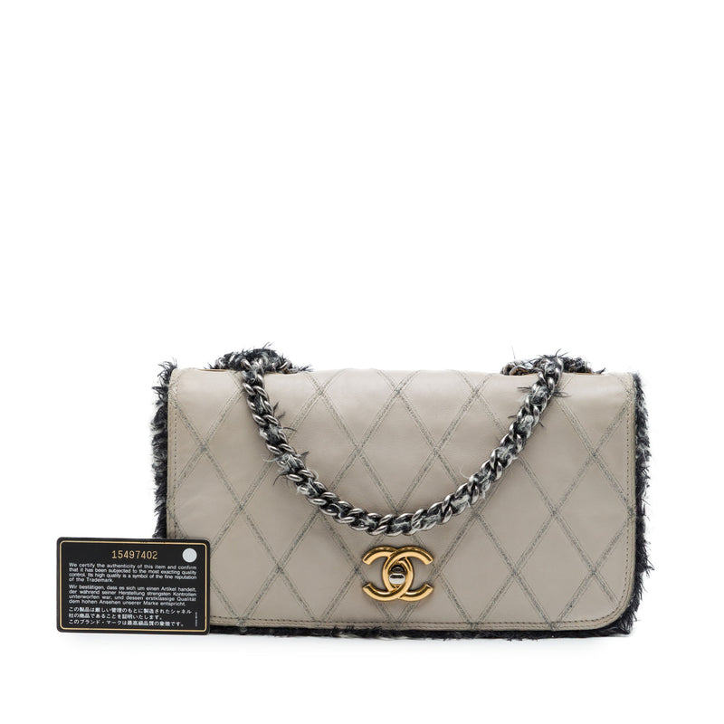 CC Quilted Lambskin Tweedy Flap Color - Image 7
