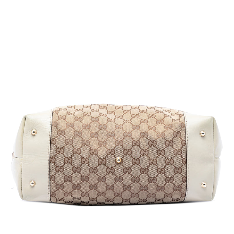 GG Canvas Heart Bit Tote - Image 3