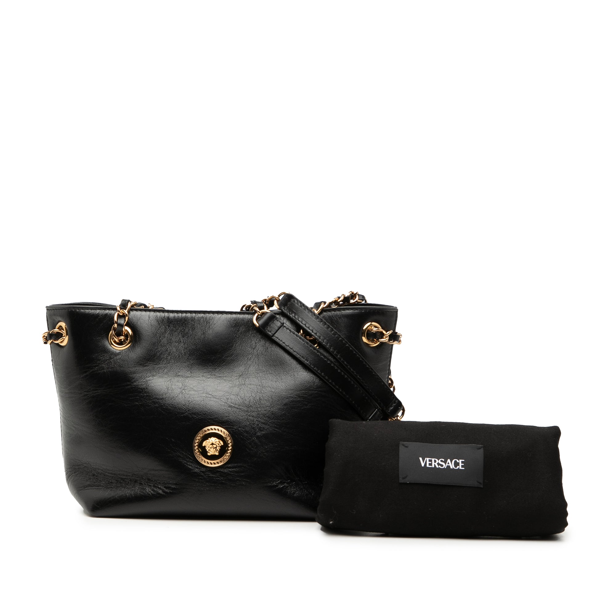 Leather La Medusa Shoulder Bag - Image 7