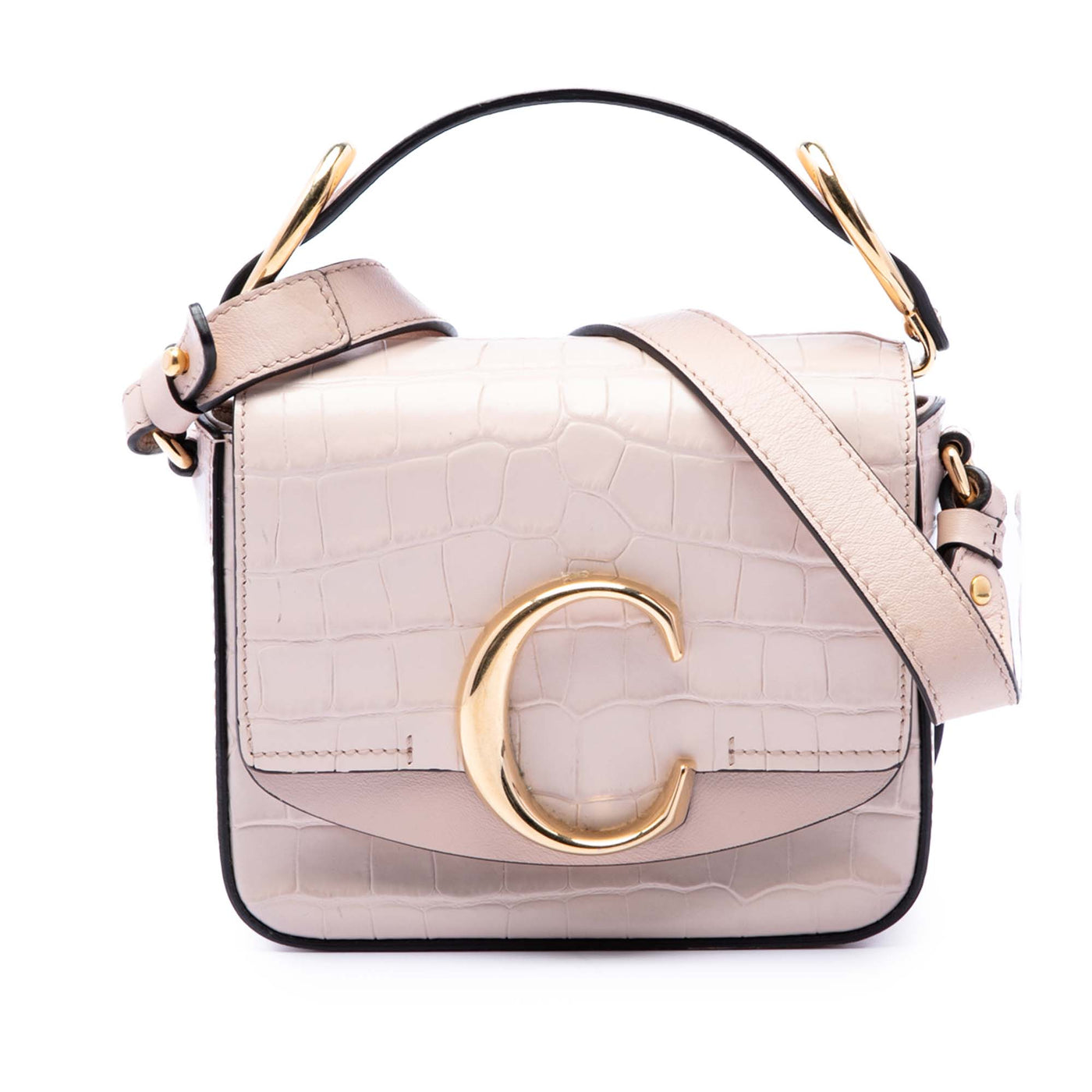 Mini Croc Embossed Calfskin C Satchel - Image 1