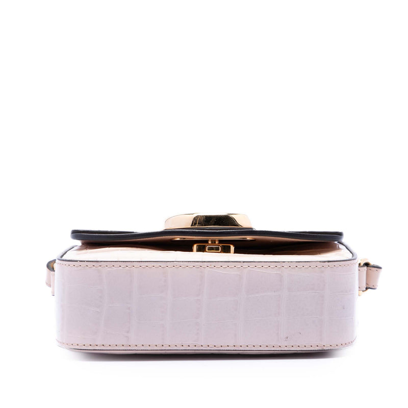 Mini Croc Embossed Calfskin C Satchel - Image 3
