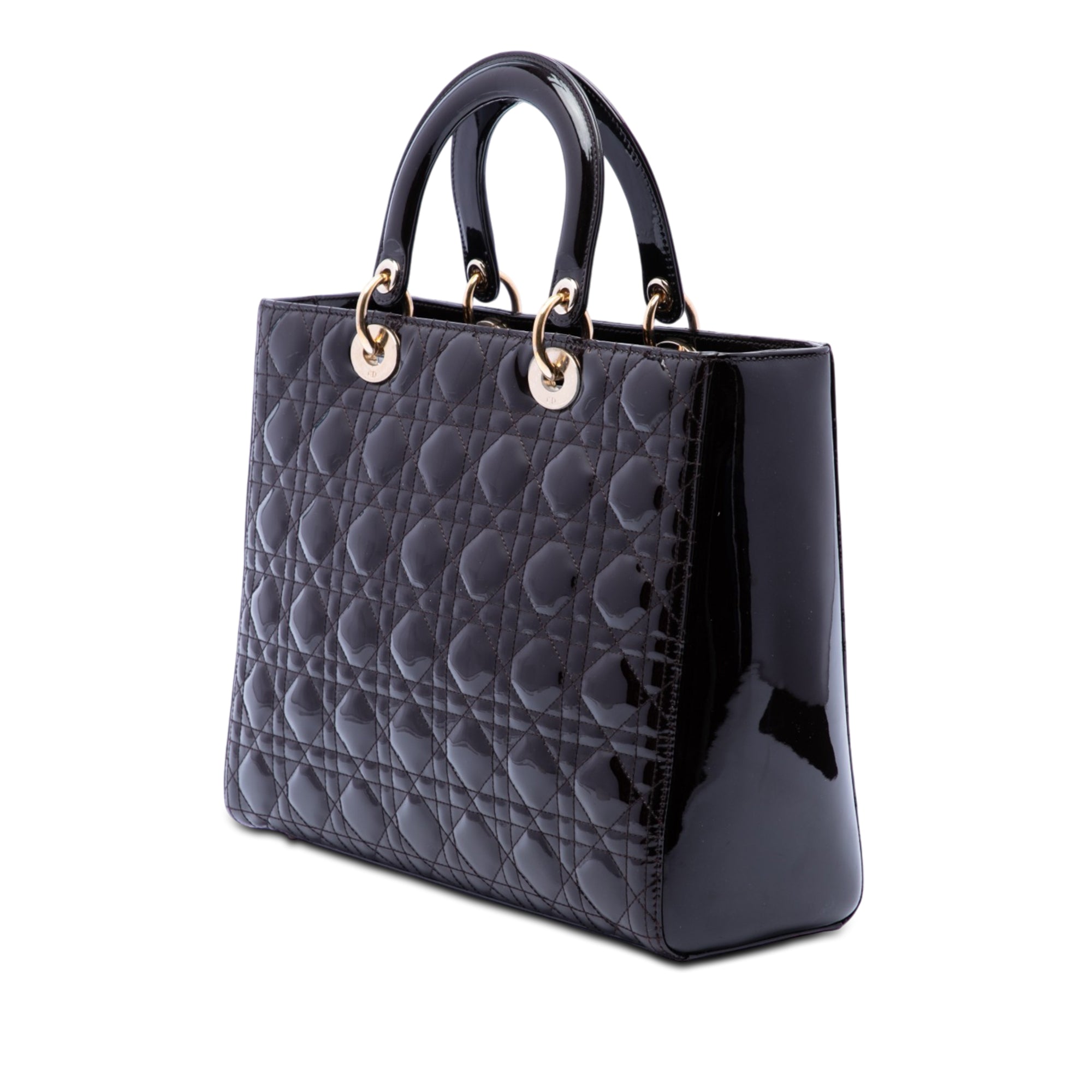 Large Patent Cannage Lady Dior - Image 2