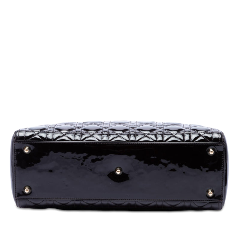 Large Patent Cannage Lady Dior - Image 3