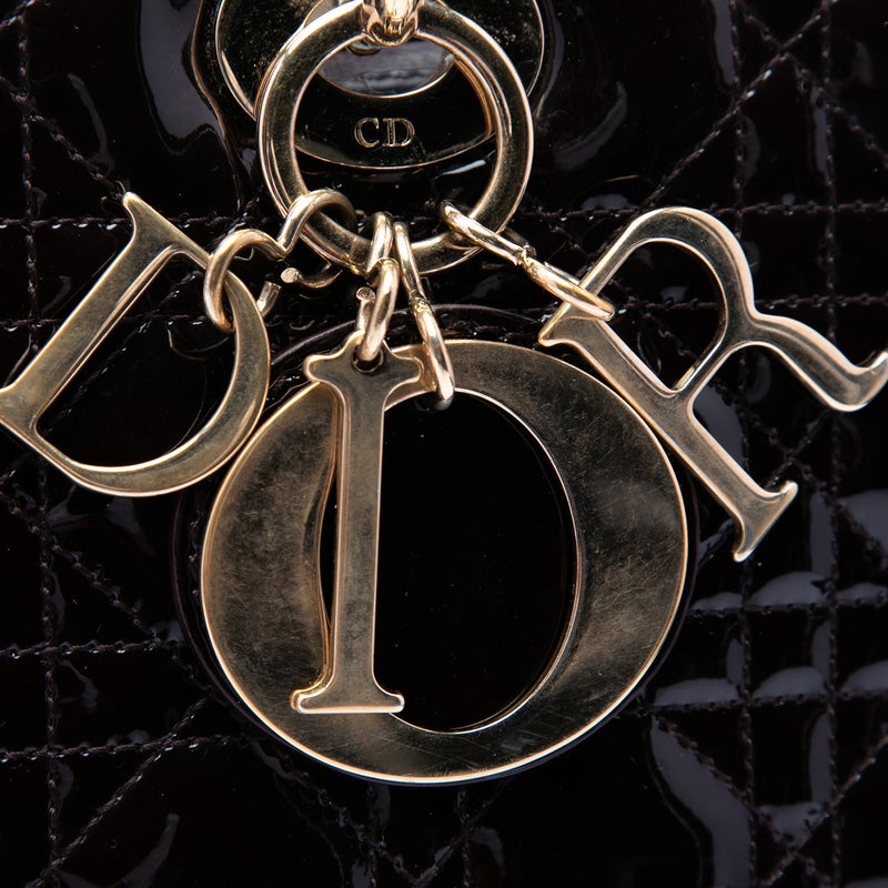 Large Patent Cannage Lady Dior - Image 5