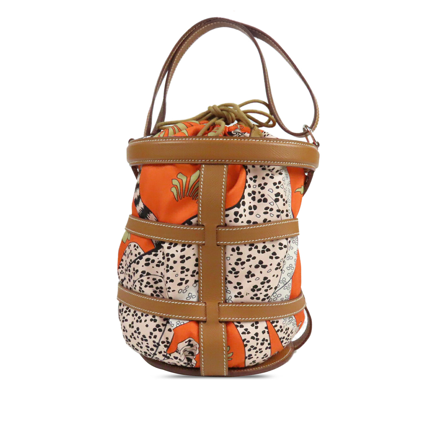 Les Leopards Silk and Epsom Sac Musardine - Image 1