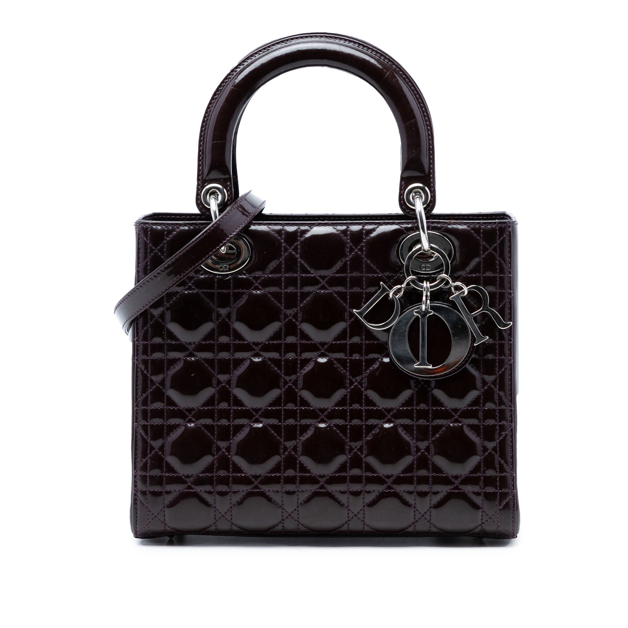Medium Patent Cannage Lady Dior - Image 1