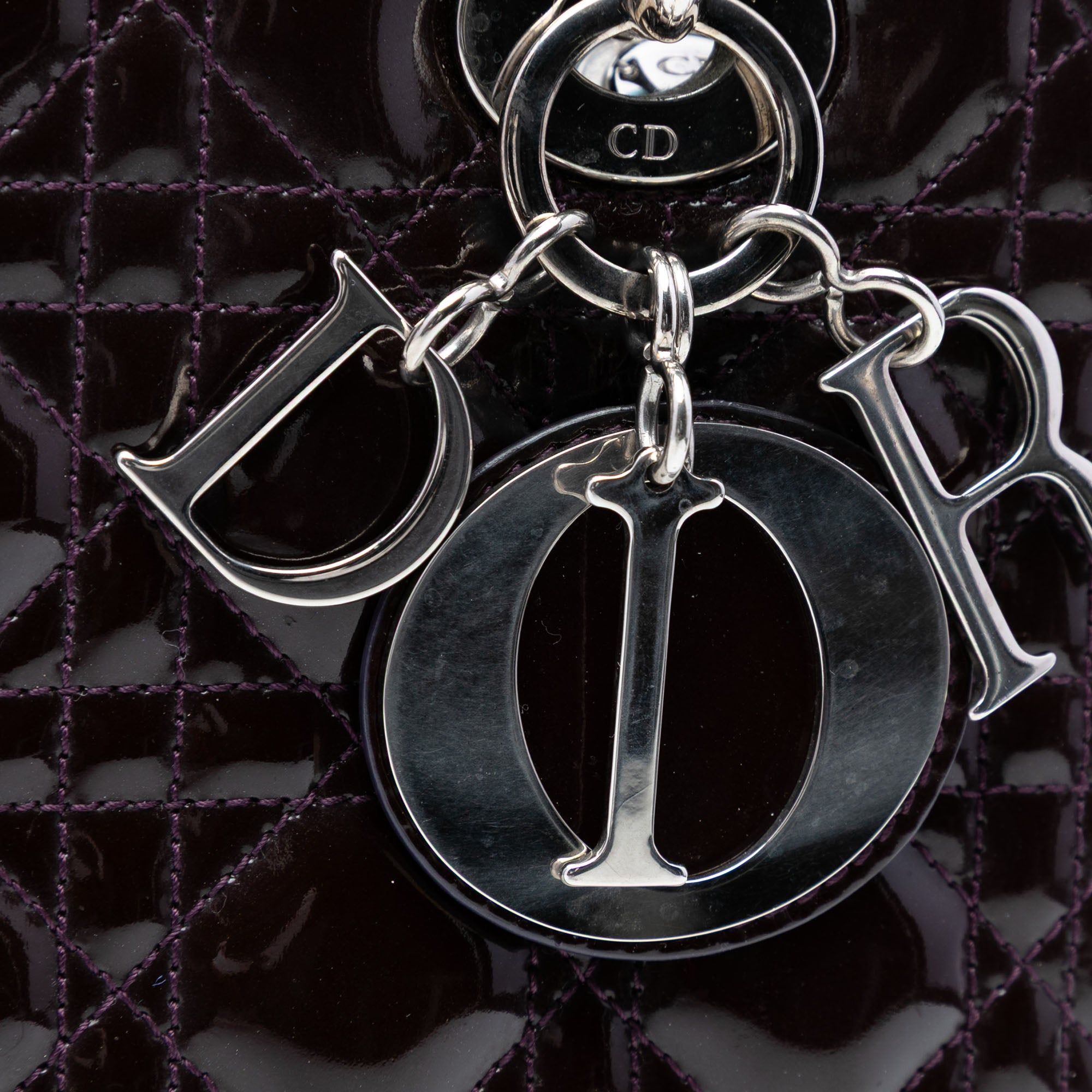 Medium Patent Cannage Lady Dior - Image 6
