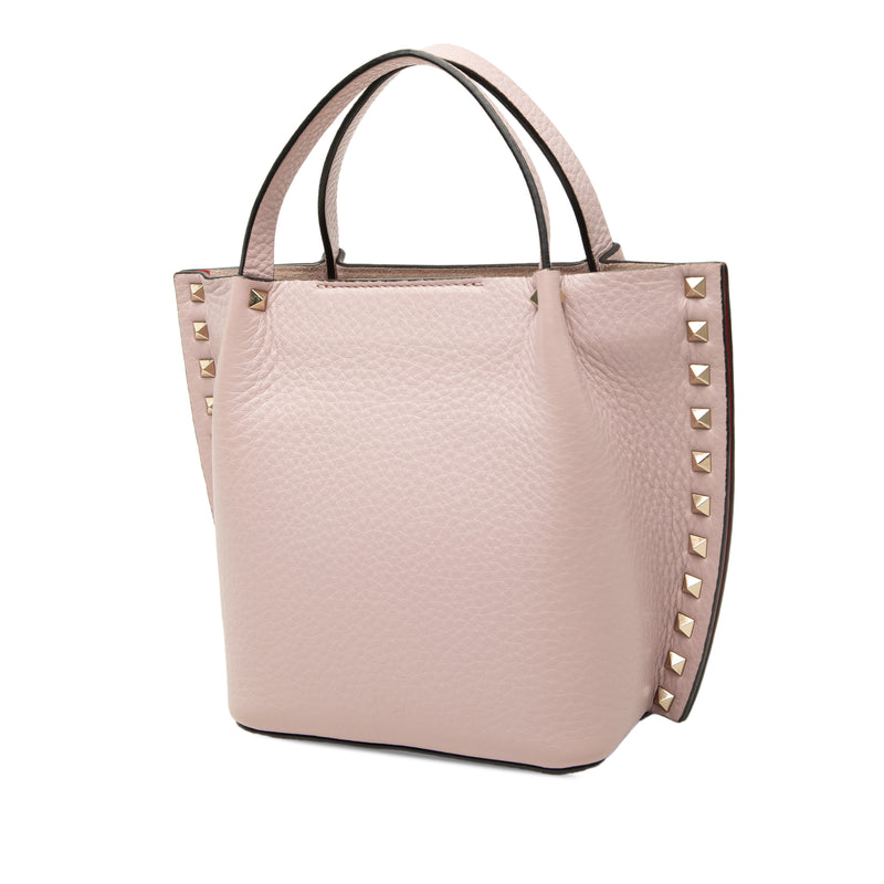 Small Leather Rockstud Satchel - Image 2