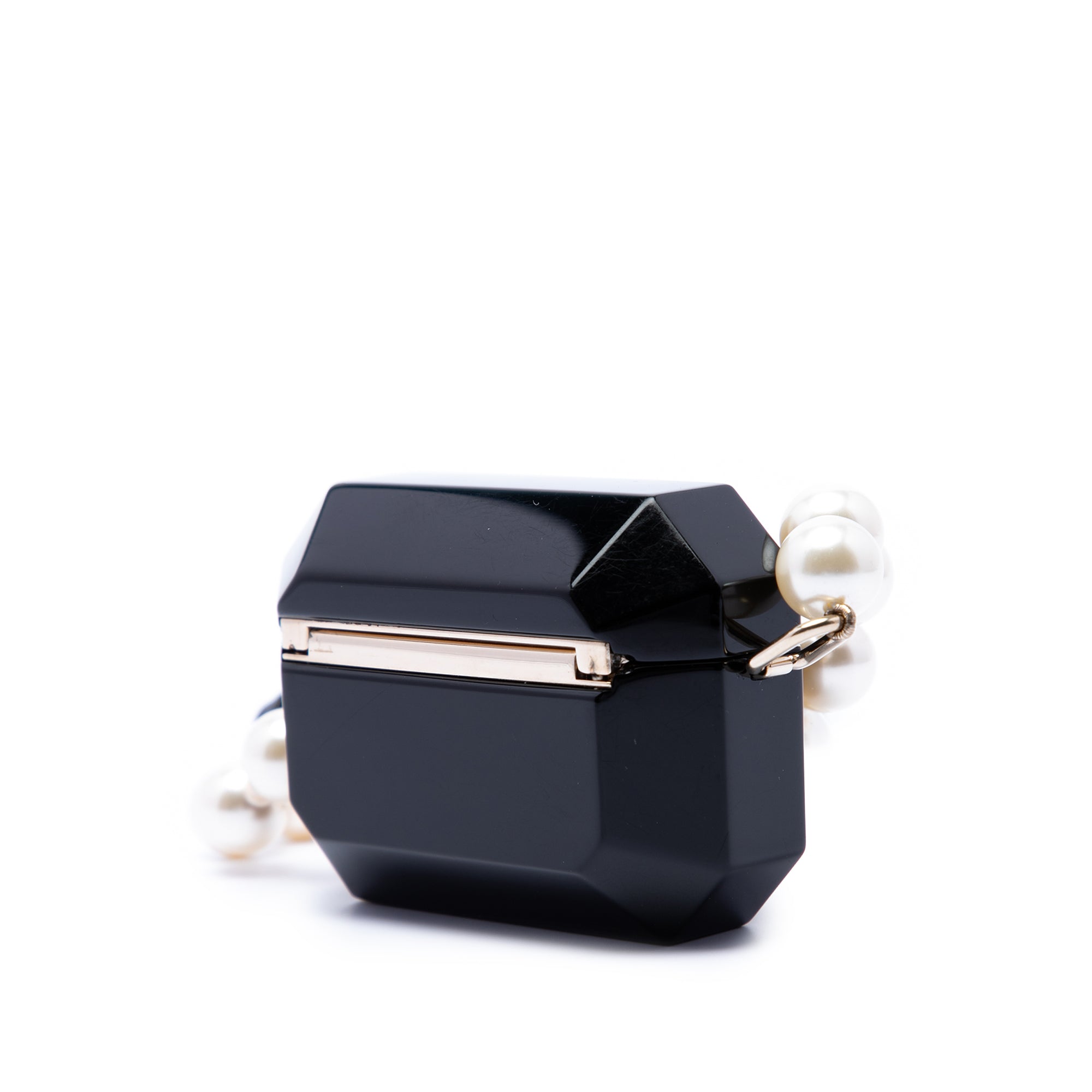 CC Resin Crystal Faux Pearl Airpods Pro Holder Necklace Bag - Image 2