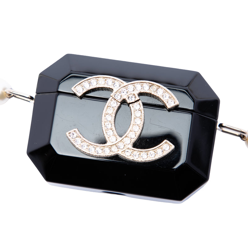 CC Resin Crystal Faux Pearl Airpods Pro Holder Necklace Bag - Image 5