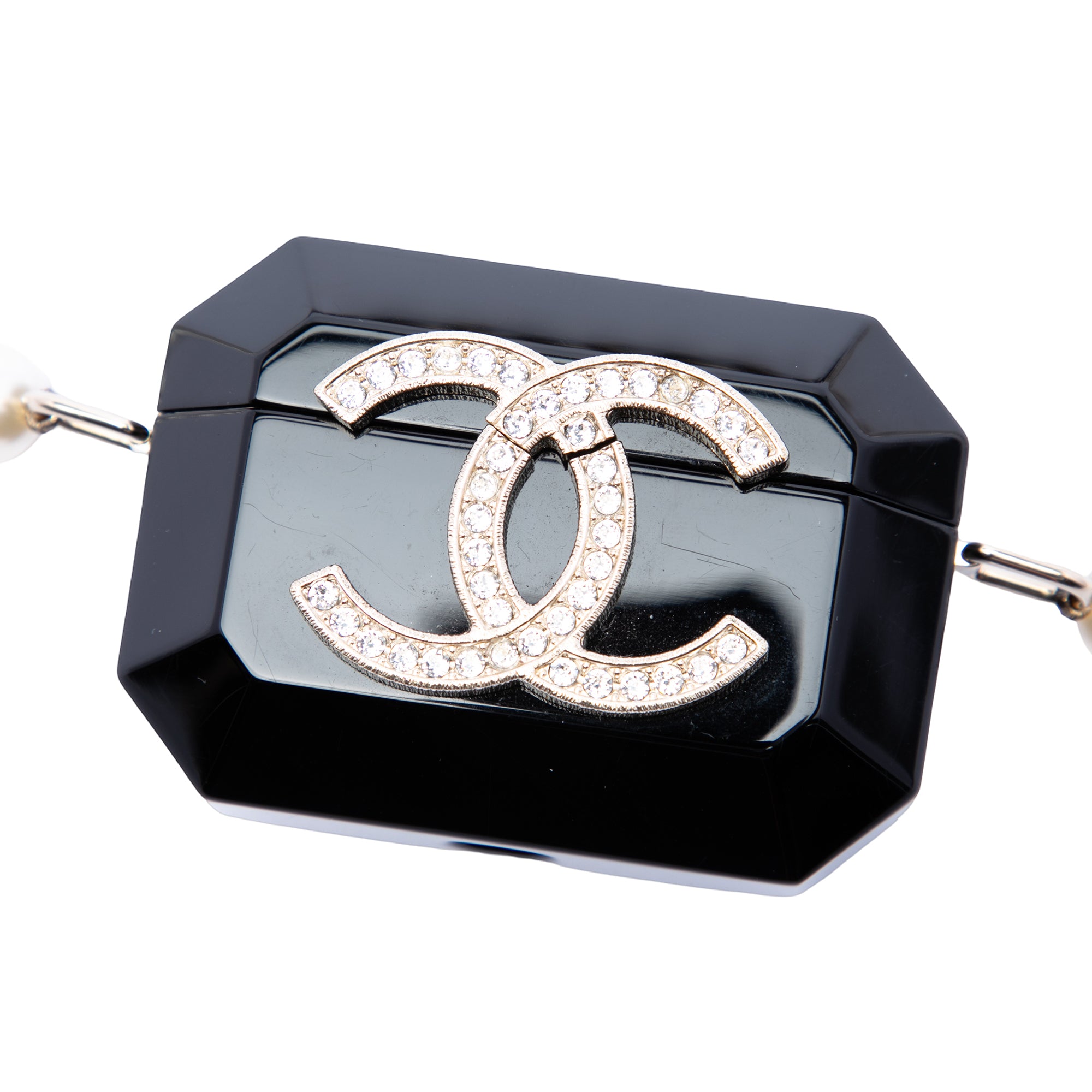 CC Resin Crystal Faux Pearl Airpods Pro Holder Necklace Bag - Image 5