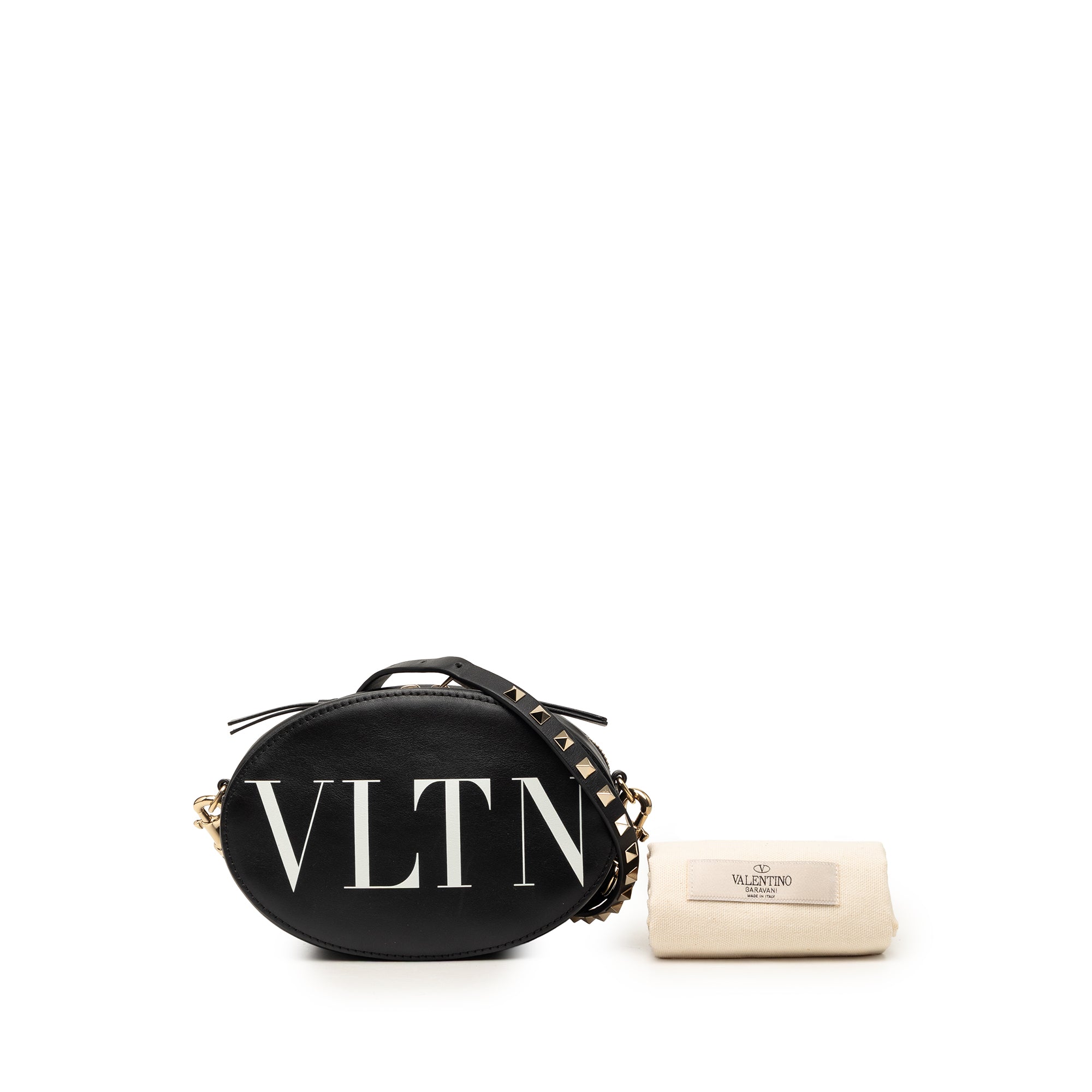 Calfskin Rockstud VLTN Oval Crossbody - Image 7