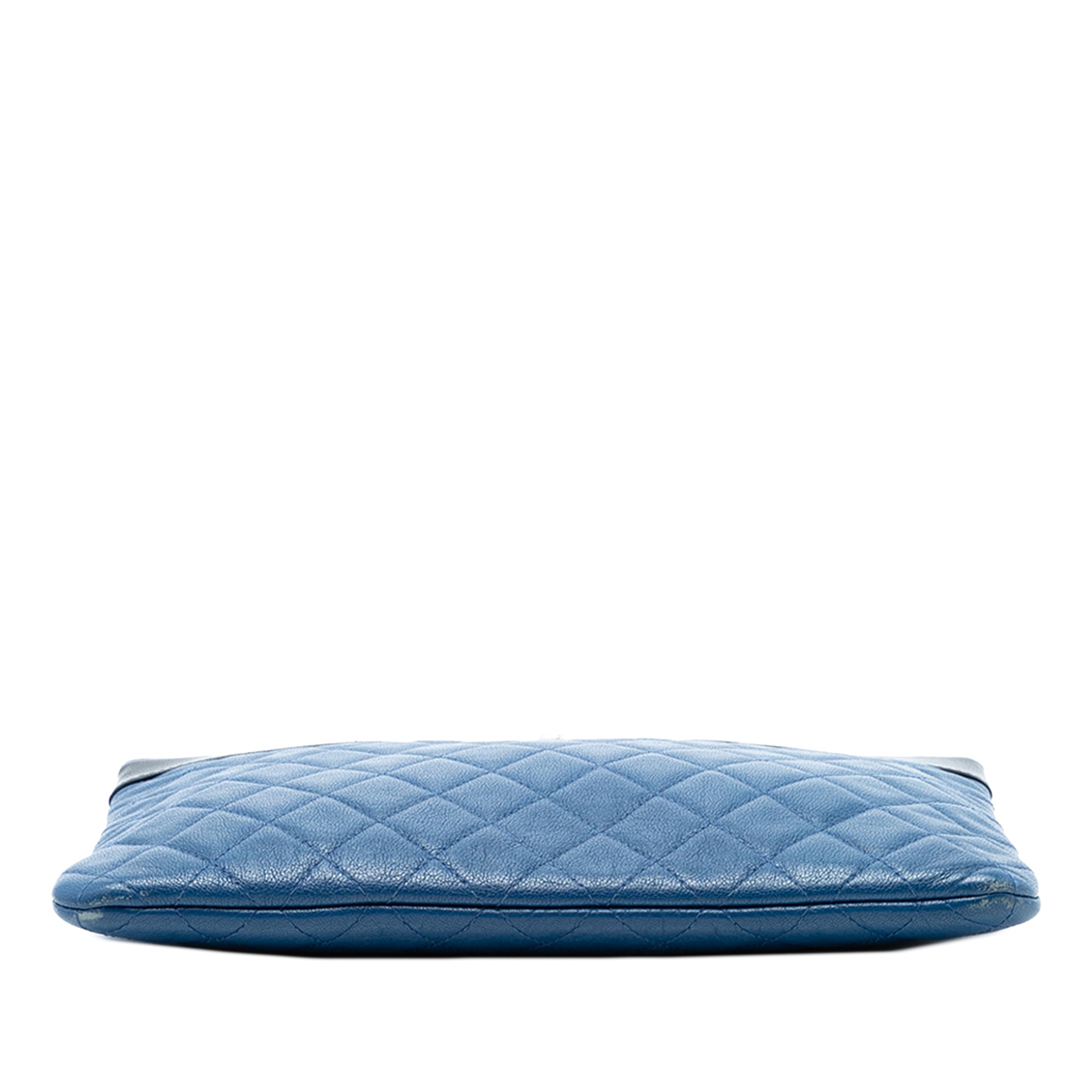 Medium Bicolor Quilted Sheepskin Mademoiselle O Case Clutch - Image 3