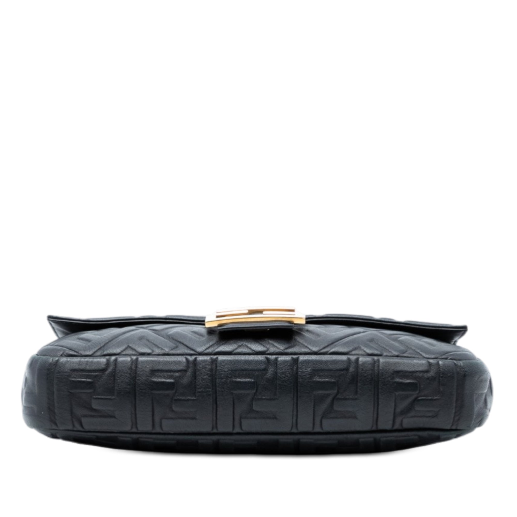 Large Zucca Embossed Leather Baguette Satchel - Image 3