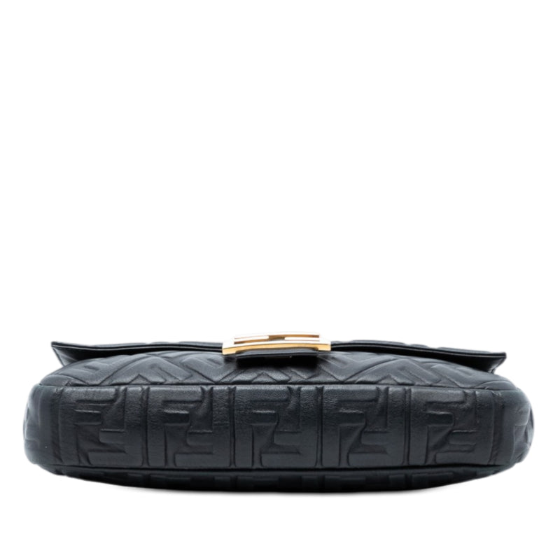 Large Zucca Embossed Leather Baguette Satchel - Image 3