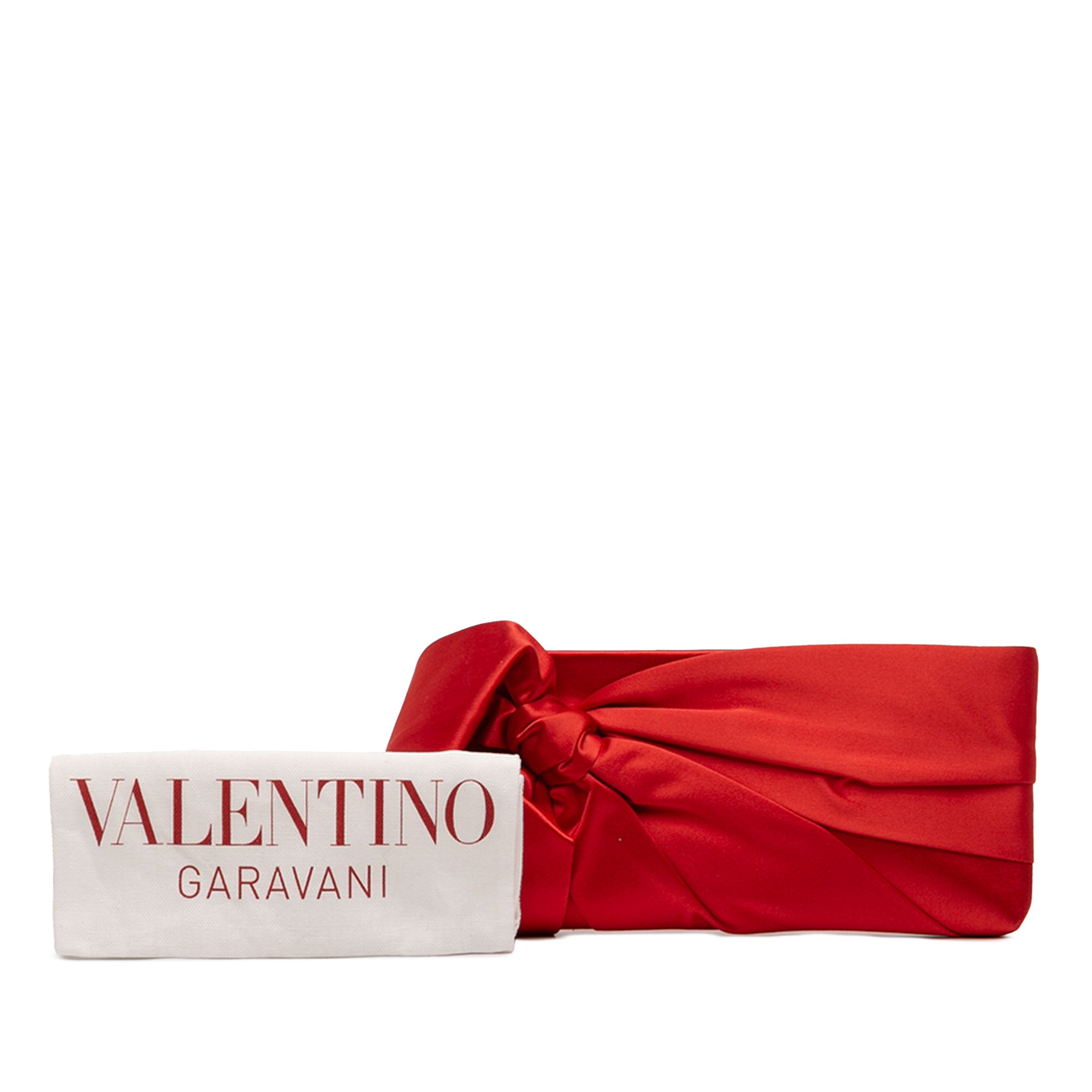 Pleated Satin Bow Clutch - Image 11