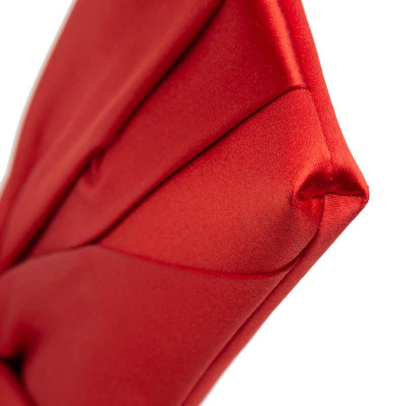 Pleated Satin Bow Clutch - Image 8