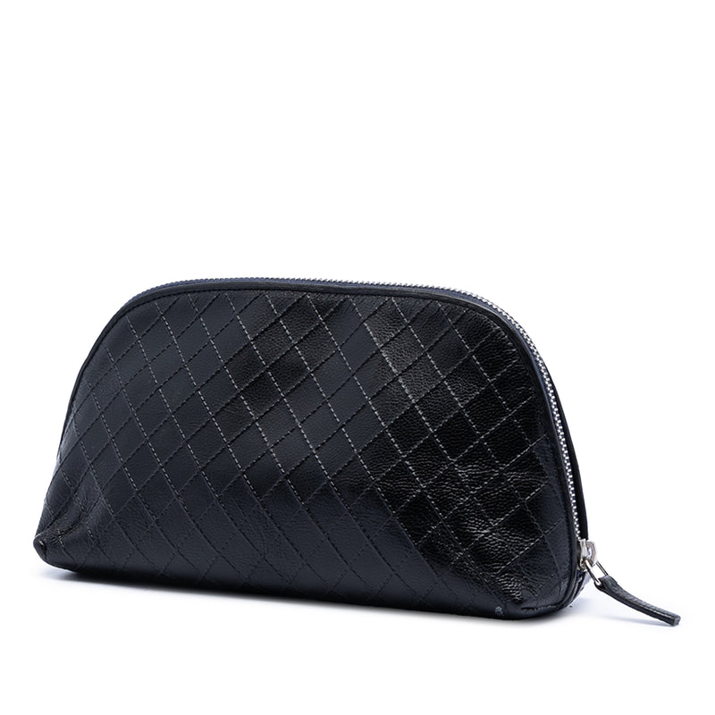 CC Diamond Embossed Calfskin Cosmetic Pouch - Image 2