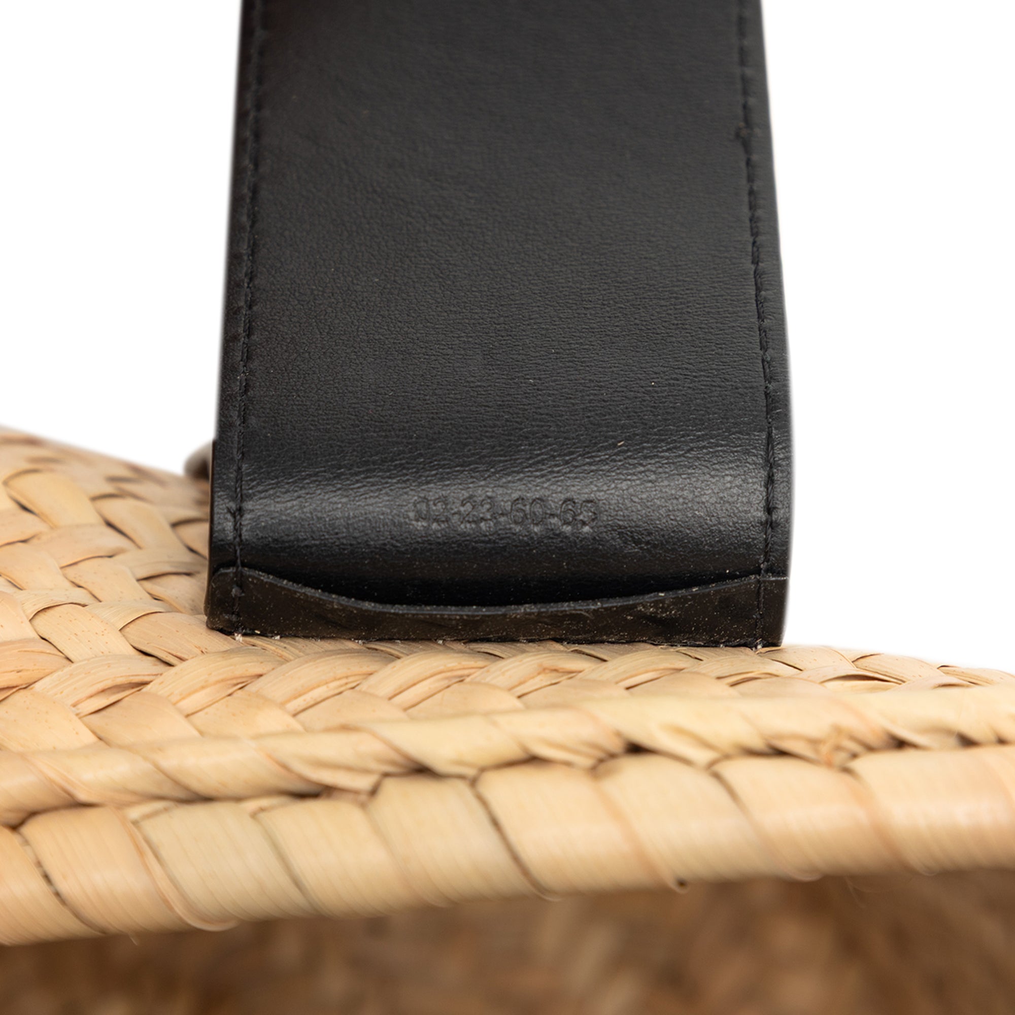 Medium Raffia and Smooth Calfskin Sense Basket Tote - Image 6
