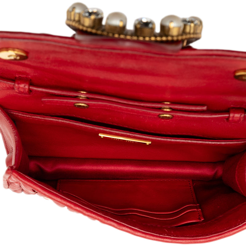 Matelasse Nappa Crystal Embellished Crossbody - Image 4