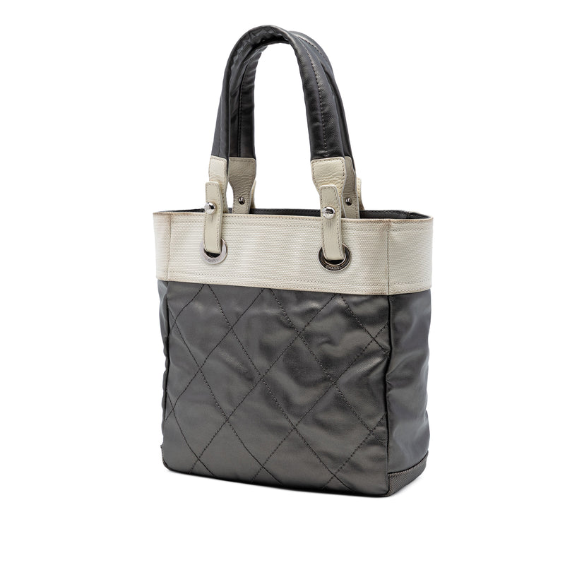 Small Bicolor Quilted Coated Canvas Paris Biarritz Tote - Image 2