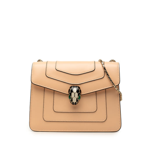 Small Leather Square Serpenti Forever Chain Crossbody - Image 1